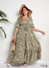Boho Plus Size Printed Loose Maxi Dress Luna